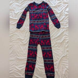 Hanna Andersson Dear Deer on Blue Pajama Set, Size 4